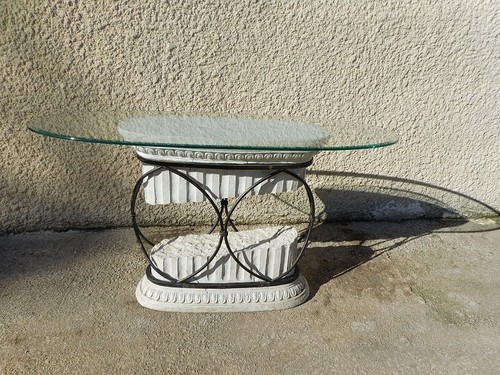Console colonne grecque fer - console,