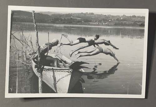 Carte photo hommes nageurs - carte,