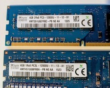 2x4GB RAM PC3-12800U DDR3-1600