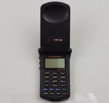 Vintage Motorola StarTAC ST7868W Black Dual Band Flip Phone for Prop Use - H3468