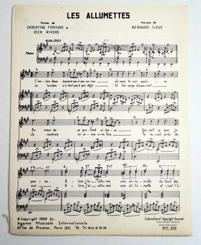 Partition vintage sheet music