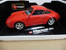 1993 burago 1/18 porsche 911 corsa miniature car