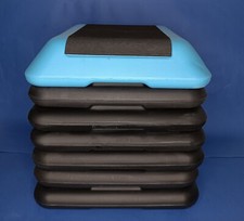 16"X16" Adjustable High Step Aerobic Platform with 6 Risers, Height-Adjustable