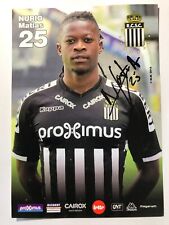 Autograph NURIO FORTUNA-RCSC Charleroi 18/19-10 Caps ANGOLA-Ex-Braga/KAA Gent-AK