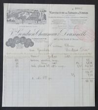 Billhead Invoice PARIS 1922 strap GENDRON DOSEAU DOUSINELLE surfaix 123