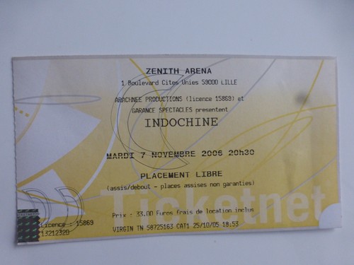 Indochine ticket concert - indochine,