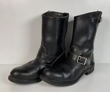Vintage Brahma Steel Toe Engineer Boots 9.5 USA Made Corded Sole 