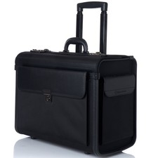 AlpineSwiss 19" Wheeled Briefcase Rolling Case Sales Sample Pilot Lawyer Attache