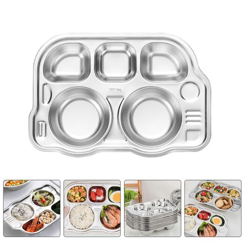 Plateau inox assiette service - ,