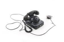 Ancien Téléphone Bakélite W38 Vintage Téléphone À Disque Noir