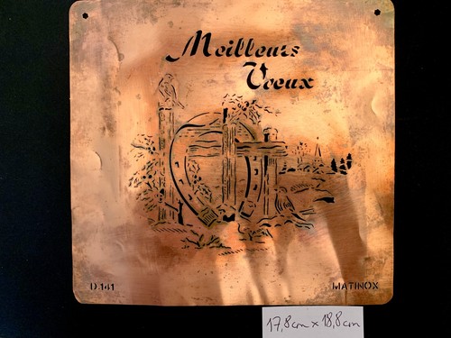 Pochoir ancien meilleurs voeux - pochoir,