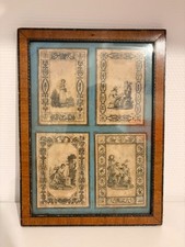 4 Gravure Encadrée Française