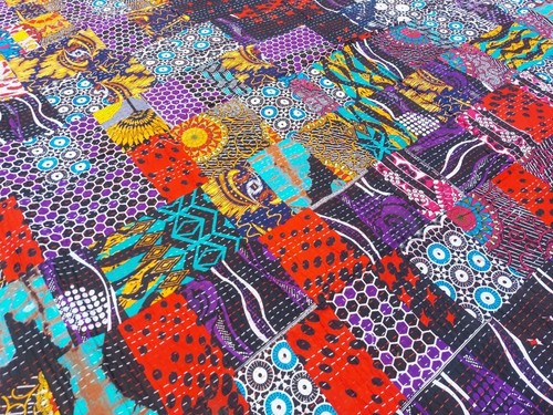 Dessus lit patchwork tribal - dessus,