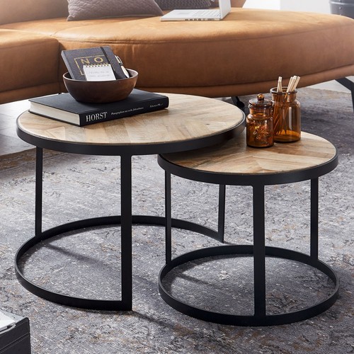 Finebuy tables gigogne bois - gigogne,