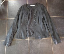 Manteau veste en simili-cuir