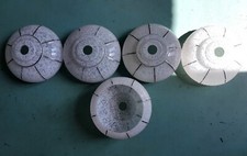 5 Art Deco Silver Net Clichy Glass Globes.