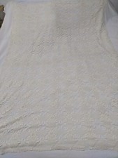 dessus de lit ancien crochet coton blanc