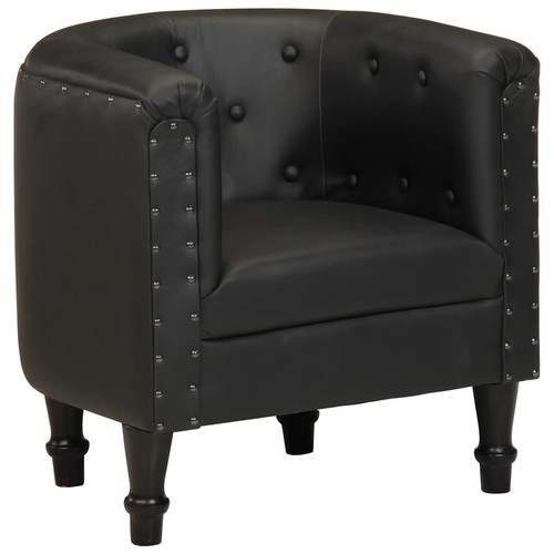 Fauteuil gris cuir - gris, véritable