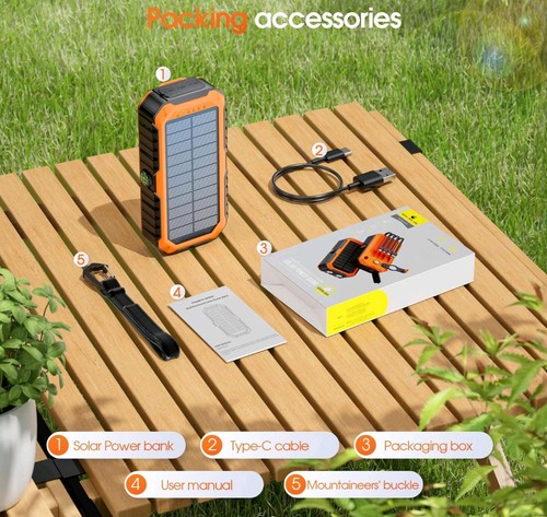 Batterie externe solaire 4 - externe, à