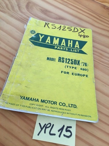 Yamaha parts list - rs125dx, 480
