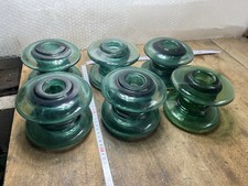 Lot 6 EDF glass electrical insulator No.06 EIV Deco Industrial (ref No.3)