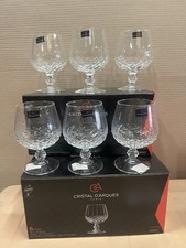 6 verres à cognac en cristal