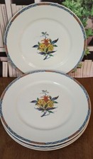 4 Assiettes De Présentation Limoges Jammet Seignolles Décor Ananas ø 30 cm