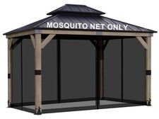 Aoodor 14' x 12' Gazebo Netting Screen Replacement 4-Panel Sidewalls for Patio