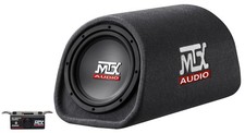 MTX Road Thunder RT8PT 8” 240 Watt Powered Subwoofer In Vented/Ported Bass Tube