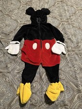 Disney Store Mickey Mouse Costume Zip Front 1 piece toddler 18-24 months