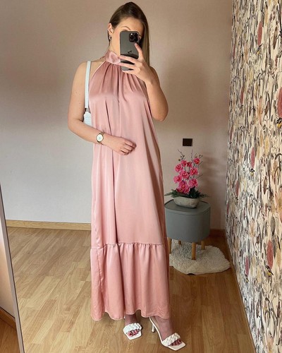 Robe longue dos couleur - robe,