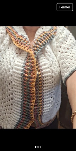 Gilet fait crochet main - fait,