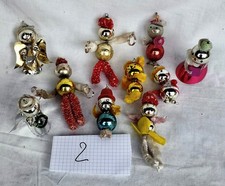 Anciennes Décorations Noël. Personnages Chenille Cure-pipe.  Vintage.fêtes