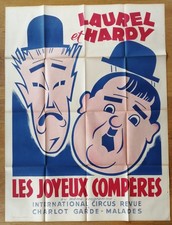 LAUREL & HARDY them thar hills original LARGE french movie poster R50s