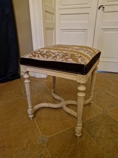 Tabouret Ancien En Bois Laqué