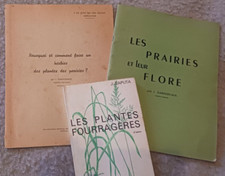 Bontanique Agriculture  lot de 3 livres sur les plantes fourragères.  Garaudaux