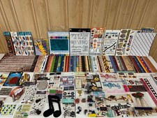 School, Sports, & Music Scrapbook Crafting Kit - Paper, Die Cuts, Stickers