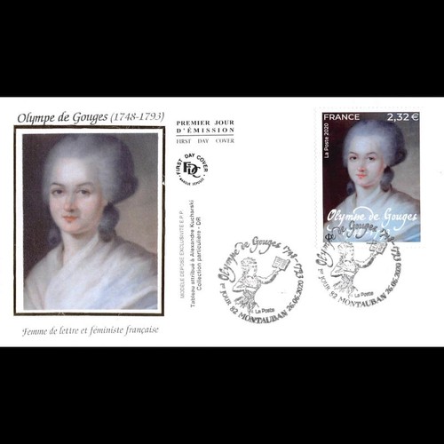 Fdc soie tableau olympe de - -,