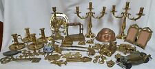 Wholesale lot of flea market items: bronze copper brass porcelain, antique items 
