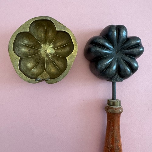 Antique embossing iron tool - iron,