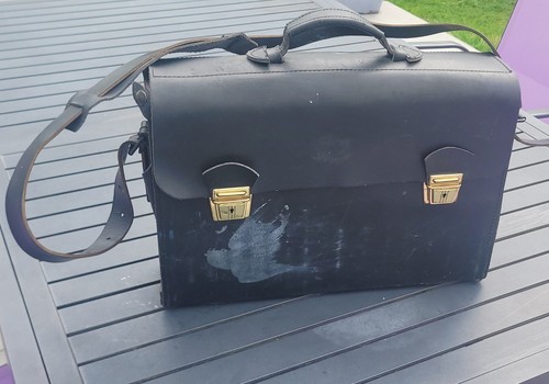 Sacoche outils cuir noir - sacoche,