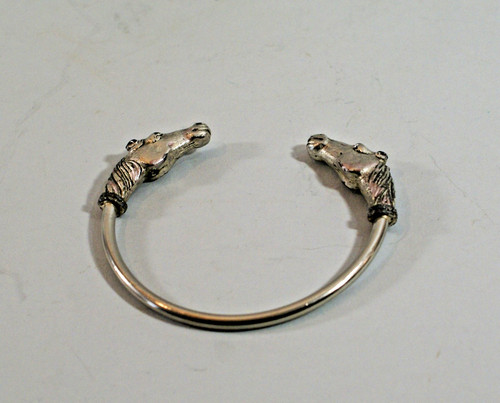 Bracelet jonc deux tetes - jonc, de