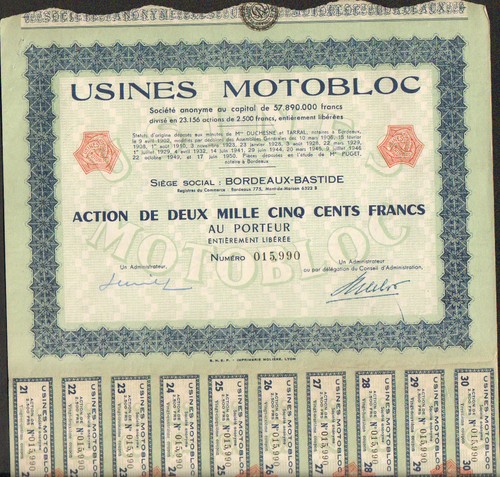 Usines motobloc - motobloc, (bordeaux