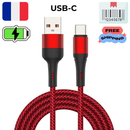 Câble charge rapide usb - câble, c