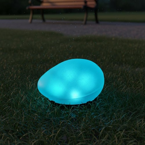 Lampe galet solaire - galet, décoratif