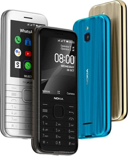 Nokia 8000 dual sim black - 4g,