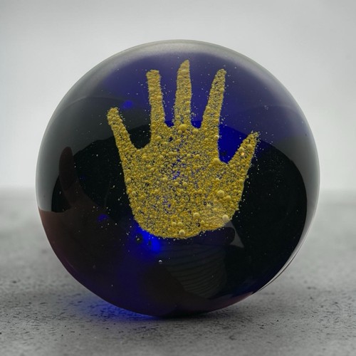 Sulfure boule verre bleu - boule,
