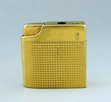 ANTIQUE SILVER MATCH SPECIAL GOLD PLATE PETROL LIGHTER FOR WOMEN