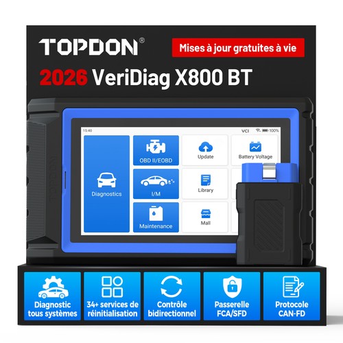 Topdon veridiag x800 - bt, valise