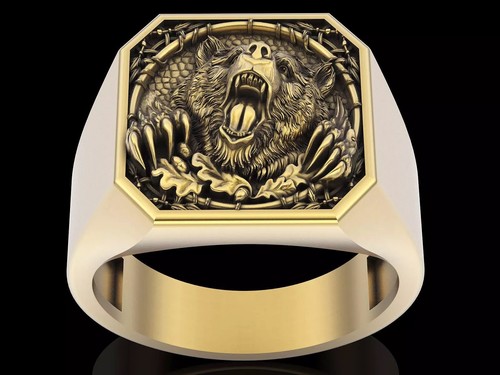 Bague homme oxydée - , ancienne